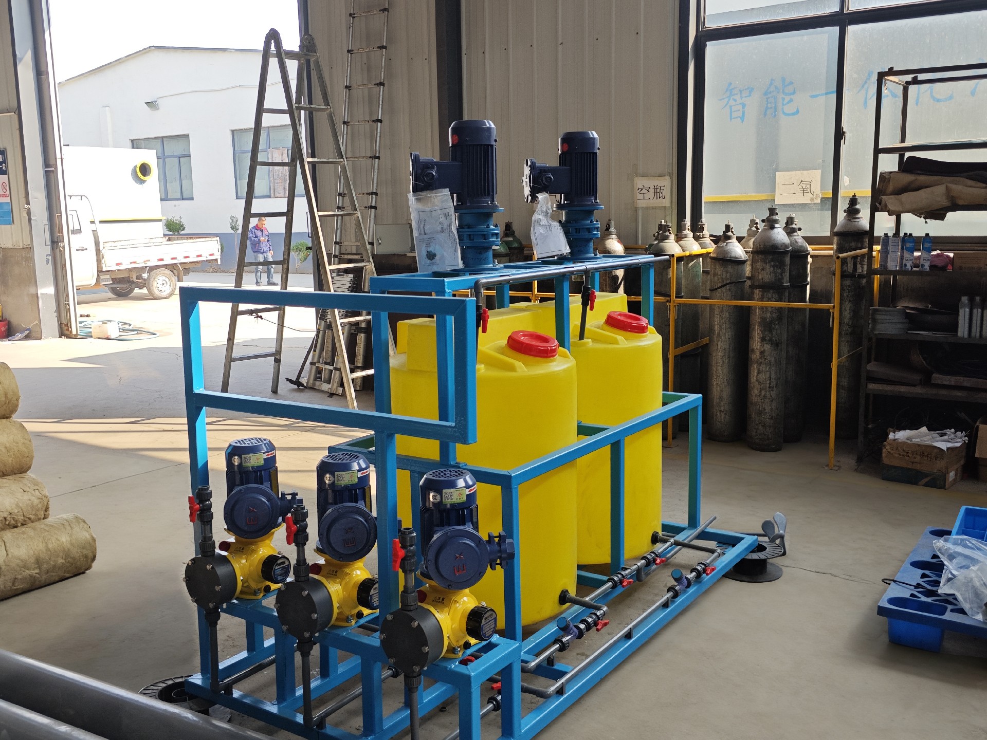 生活污水处理设备,三槽自动加药装置,三槽溶药设备